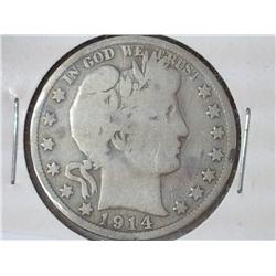 1914-S Barber Half Dollar
