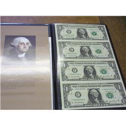 Uncut Sheet Of 4-2003-A Federal Reserve Notes