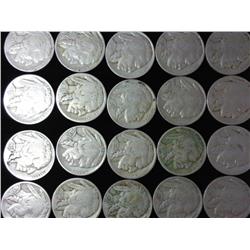 20 Assorted 1930's Buffalo Nickels