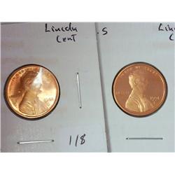 1988-S And 1991-S Lincoln Cents (Proof)
