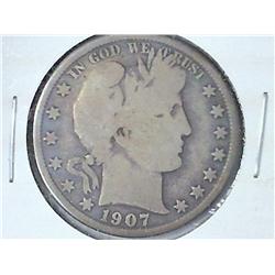 1907-O Barber Half Dollar