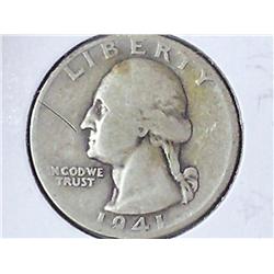 1941-D Washington Silver Quarter