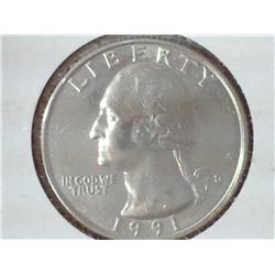 1991-D Washington Quarter (ChoiceBU)