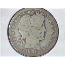 1906-O Barber Quarter