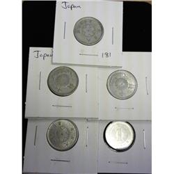 5 Japanese Coins