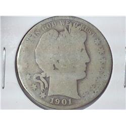 1901 Barber Half Dollar