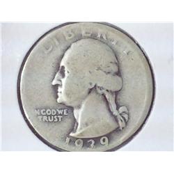 1939-D Washington Silver Quarter