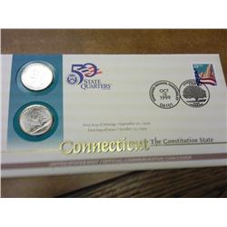 1999 US Mint Connecticut First Day Cover