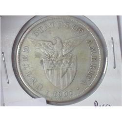 1907-S US/Philippines Peso (Silver)