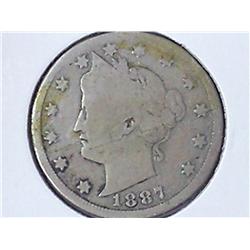1887 Liberty "V" Nickel