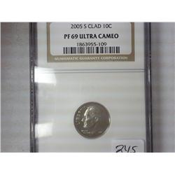 2005-S Roosevelt Dime NGC PF69 Ultra Cameo