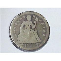 1855 With Arrows Seated Liberty Dime