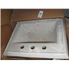 Image 1 : White Drop In Vanity Sink