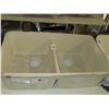 Image 1 : Corian Beige Undermount Double Pot Sink