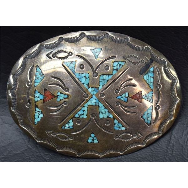 NAVAJO INDIAN BUCKLE (FRANCES BEGAY)