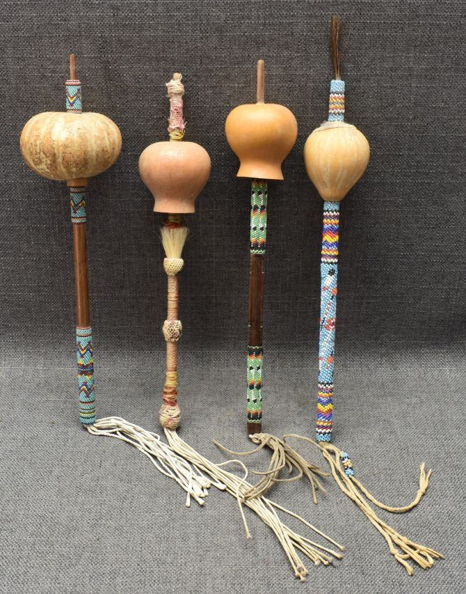 Pyeblo Style Rattle PLAINS INDIAN PEYOTE RATTLES
