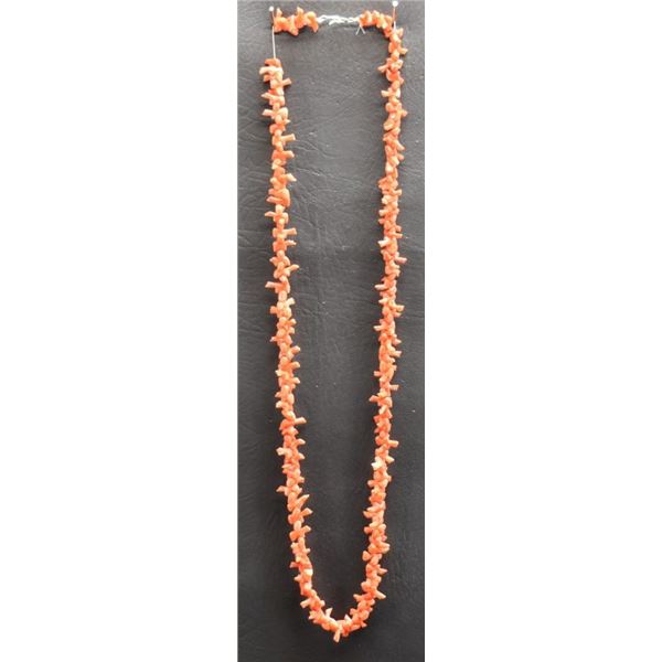 PUEBLO INDIAN CORAL FETISH NECKLACE