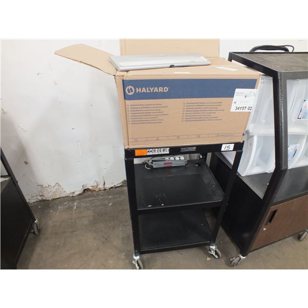 15 Light Bars & 1 Metal cart On Wheels