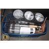 Image 1 : SEIZED ASSET: TOTE OF MOSTLY KITCHEN ITEMS INCLUDING