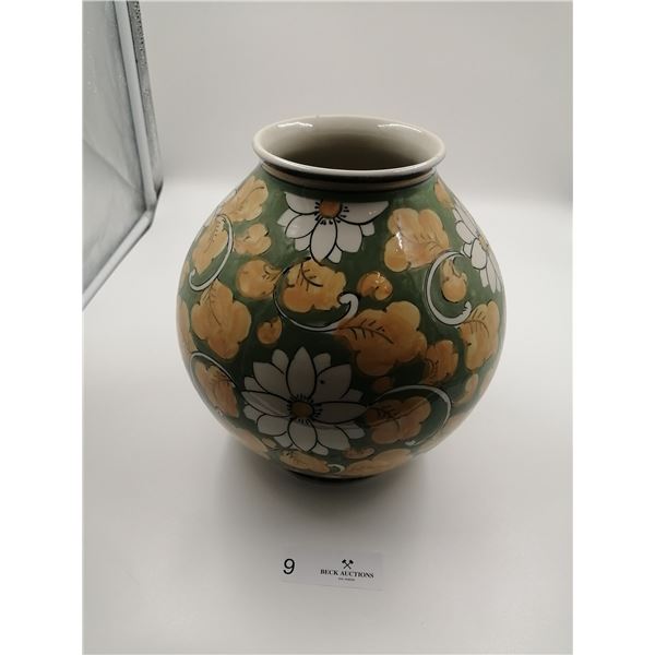 Vintage Ceramic Vase Made in Vietnam 9.5" Tall x 9" Wide
