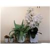 Image 1 : Four Assorted Artificial 26" Tallest Fern and Others