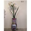 Image 1 : Dolce Vita Franco Hand Made Vase With Artificial Flower 26" Tall