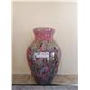 Image 1 : Large Painted Glass Vase 14" Tall
