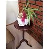 Image 1 : Wooden Side Table 28" Tall With Live Potted Plant