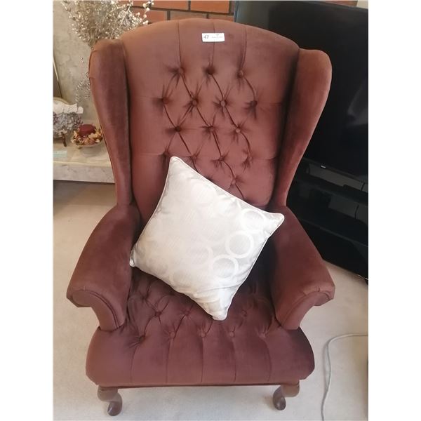 Wingback Fabric Parlor 45" Tall x 26" Wide x 30" Deep