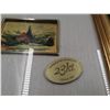 Image 3 : Two 23 Karat Gold Foil Art Works 9" Wide x 9" Long