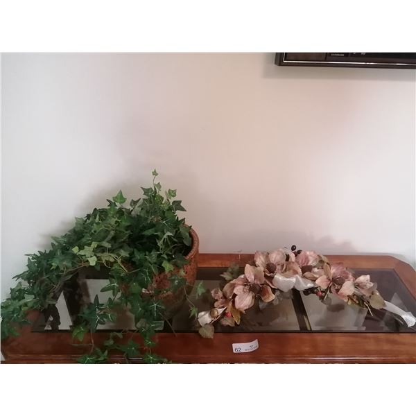 Artificial Plant With Ceramic Pot Wall Decor