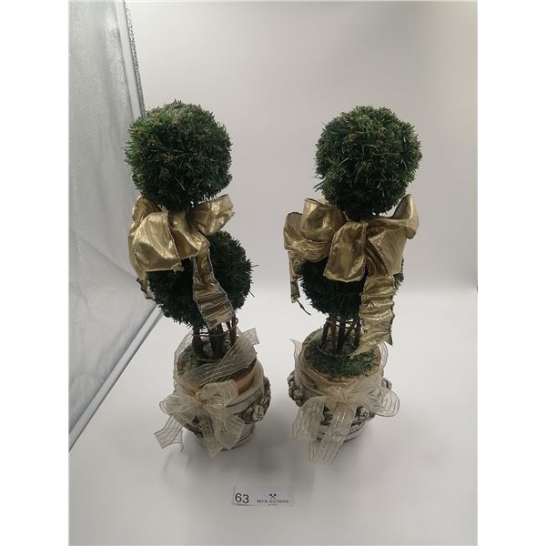 Two Decorative Artificial Plants 17" Tall Each