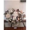 Image 1 : Artificial Flowers in an Ornate Stone Like Base 17" Tall