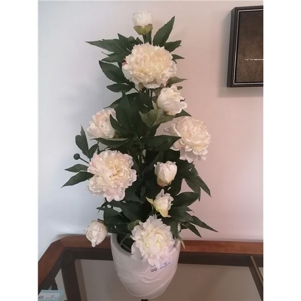 Artificial Flower in Porcelain Vase 33" Tall