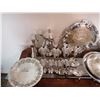 Image 2 : Huge Silver Plated Lot of Serving Trays and Drink Ware