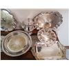 Image 4 : Huge Silver Plated Lot of Serving Trays and Drink Ware