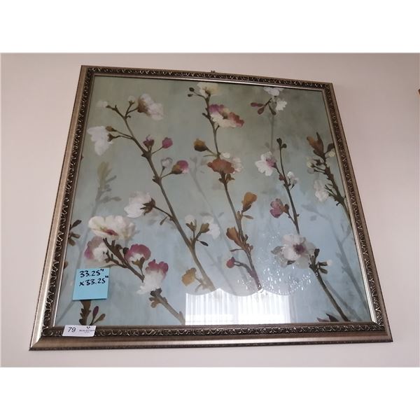 Framed Oil-On-Canvas Style Print of Orchid - Artist Unknown