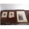 Image 1 : 3 x Framed Floral Etain (Tin) Artworks - Artist Unknown