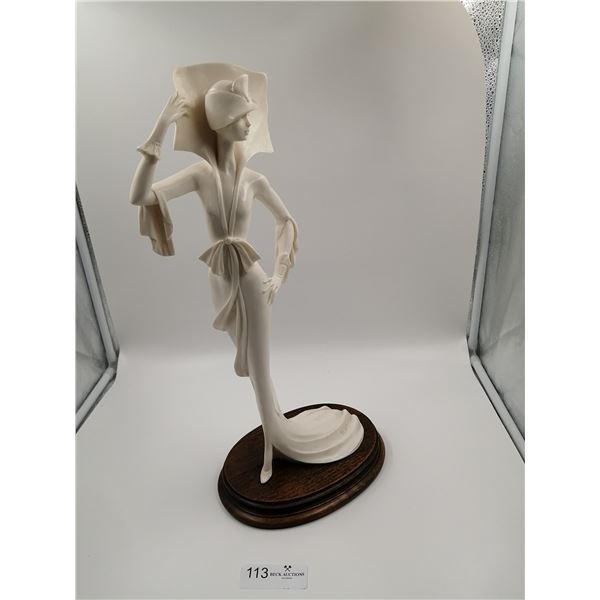 Ivory-Look Sculpture of Women - Original Artwork, Artist Illegible