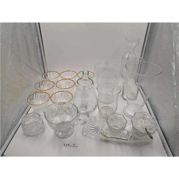 Assortment of Crystal and Glassware