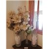 Image 1 : 3 x Crystal Vases with 2 x Artificial Vases
