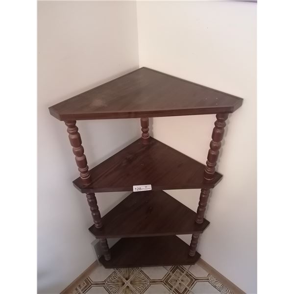 Wooden Corner Shelving Unit