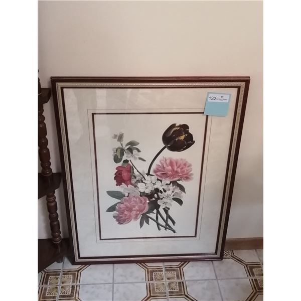 Floral Pointillism Artwork Print - Artist Unknown