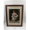 Image 1 : "Little Girl Carrying Flowers in Her Apron" - Framed Print by Edgar Degas
