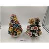 Image 1 : 2 x Porcelain Flower Decorations