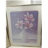 Image 2 : Framed Floral Print by Carlos Rios and Framed Floral Glass Art
