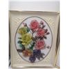 Image 4 : Framed Floral Print by Carlos Rios and Framed Floral Glass Art
