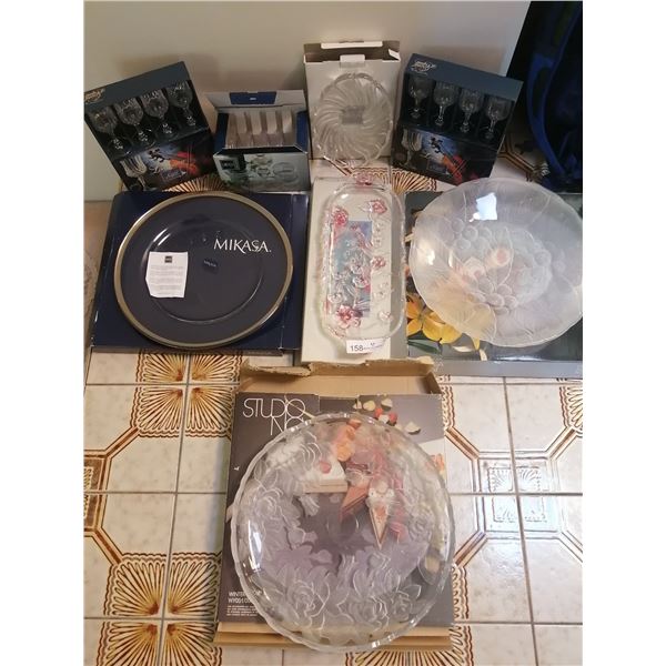 Assortment of Crystalware (New, Boxed) - Includes Mikasa, Longchamp Port Glasses, and More!