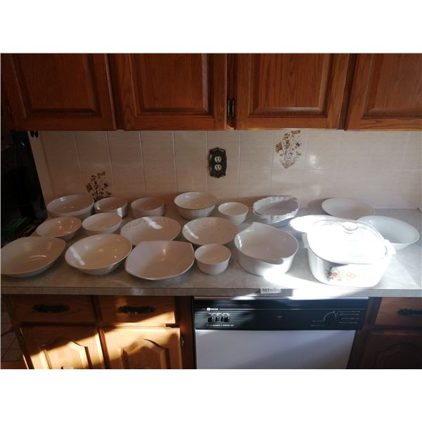 Assortment of Porcelain Bowls and Cookware