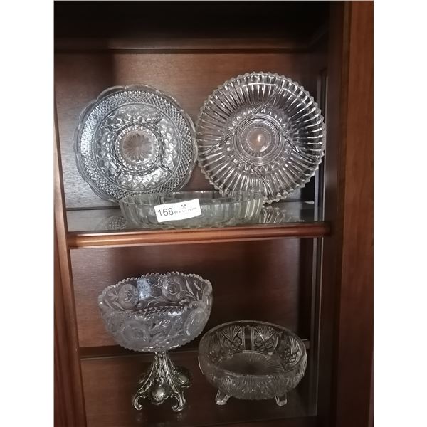 Assortment of Glass/Crystal Platters and Bowls
